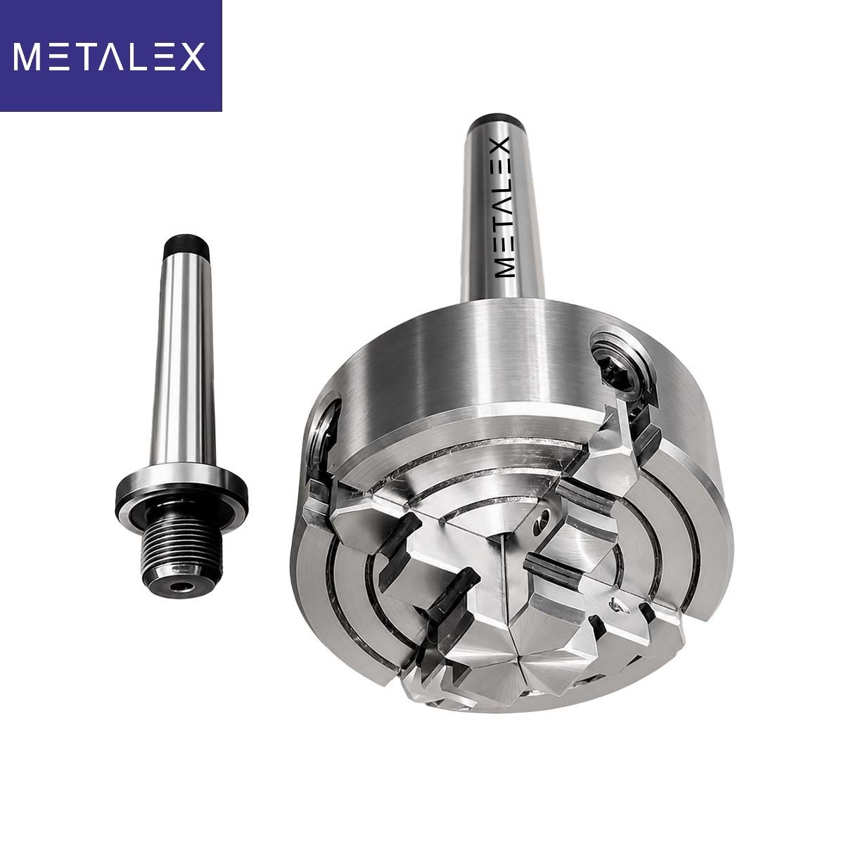 2-3/4″ Independent 4 Jaw 70mm Lathe Chuck MT1 MT2 Adapters Drill Metalwork Shank