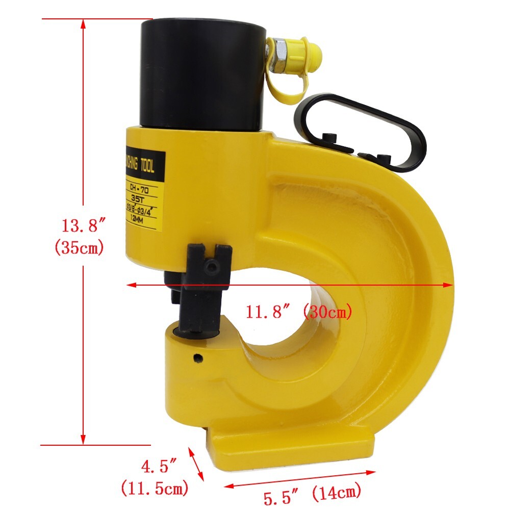 CH-70 Hydraulic Punch Tool Heavy Duty Hole Punching Machine Four Dies 35Ton