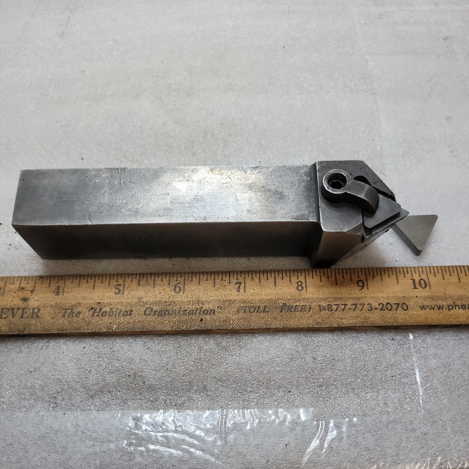 Carboloy CTEOL-85-4 1″ X 1 1/4″ Lathe Turning Insert Tool Holder USED IN EX CON