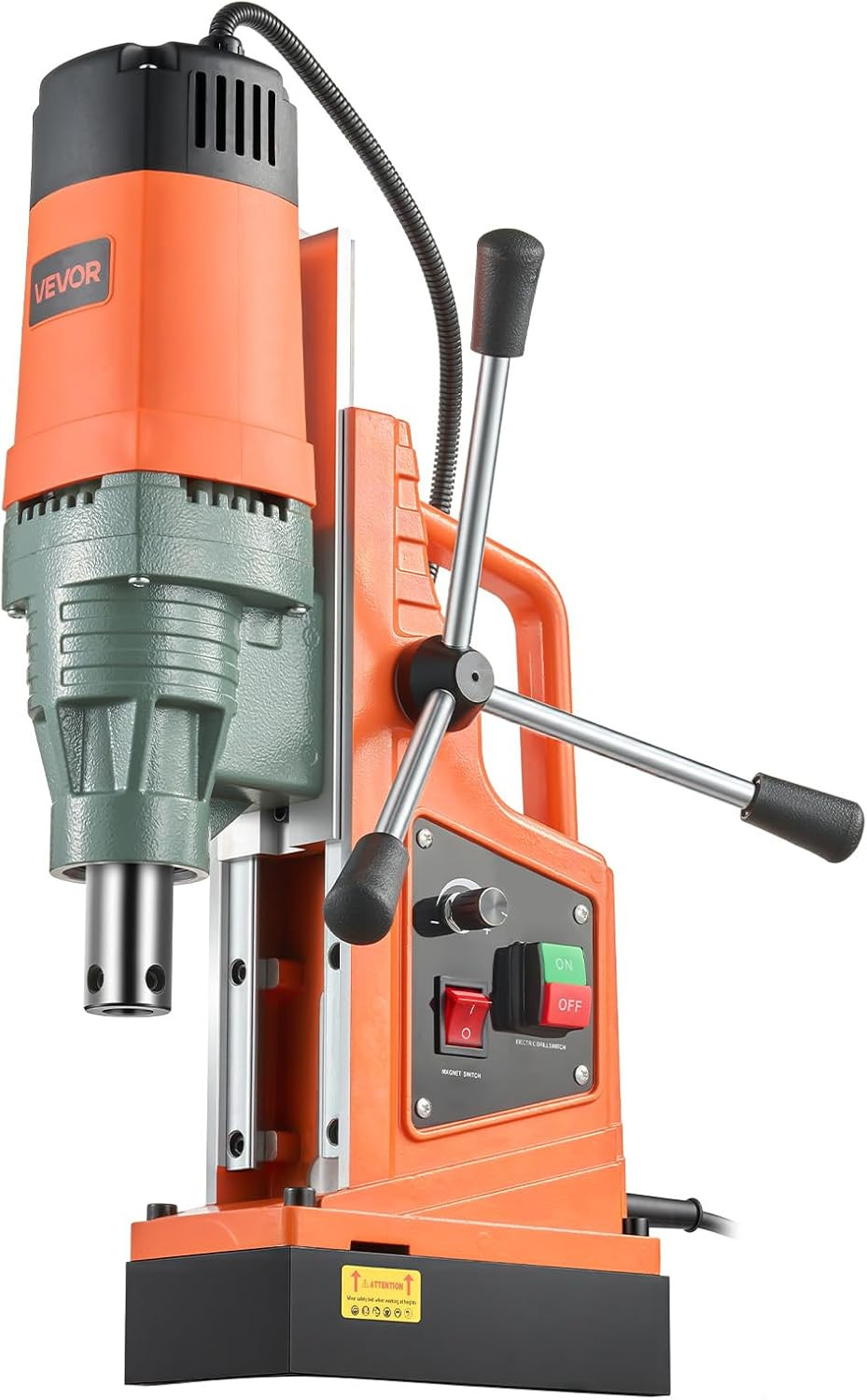 1550W Mag Drill Press, 2″ Core Drilling Machine, 2922 Lbf 0-550 RPM Variable Spe