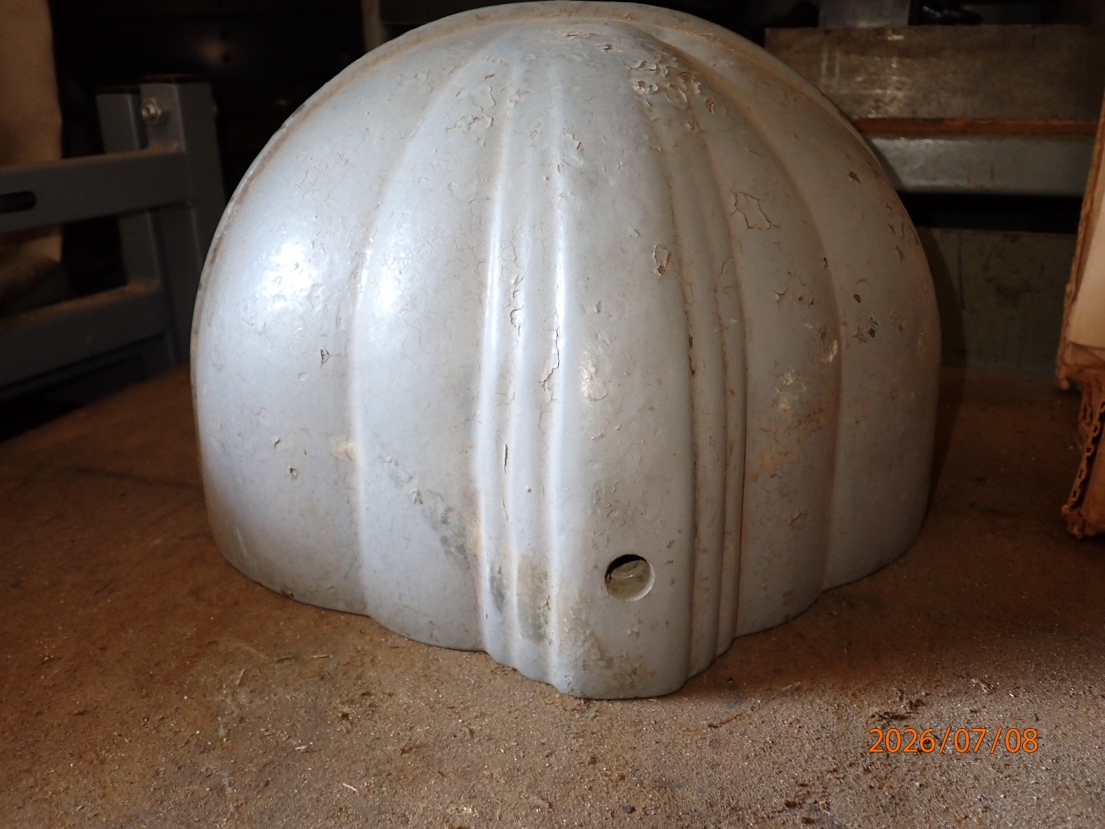 VERY EARLY DELTA MILWAUKEE 17″ DRILL PRESS FRONT PULLEY COVER CAST IRON CASTING