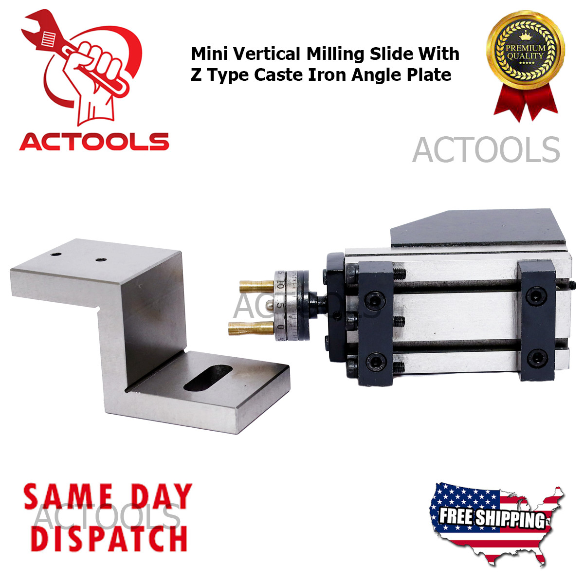 Mini Vertical Milling Slide With Z Type Caste Iron Angle Plate ACTOOLS