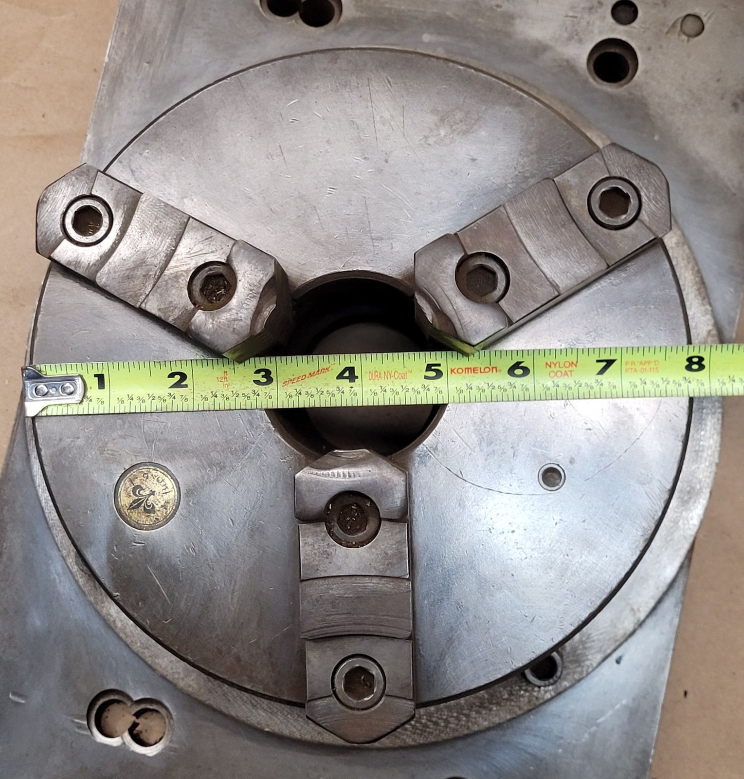 Le Blond 8in – 3 Jaw Chuck w/ Angle Plate 14x10x4in