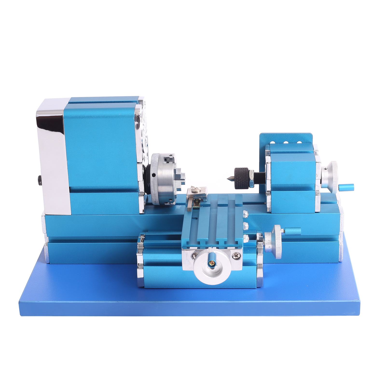 Mini Metal Lathe Machine 36W Motorized Benchtop Lathe for Woodworking Hobby DIY