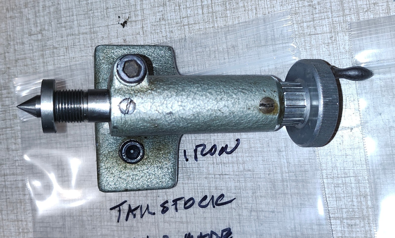 Emco Unimat DB200 Lathe Cast Iron Tailstock w/ Shop Made Dead Center G07Z