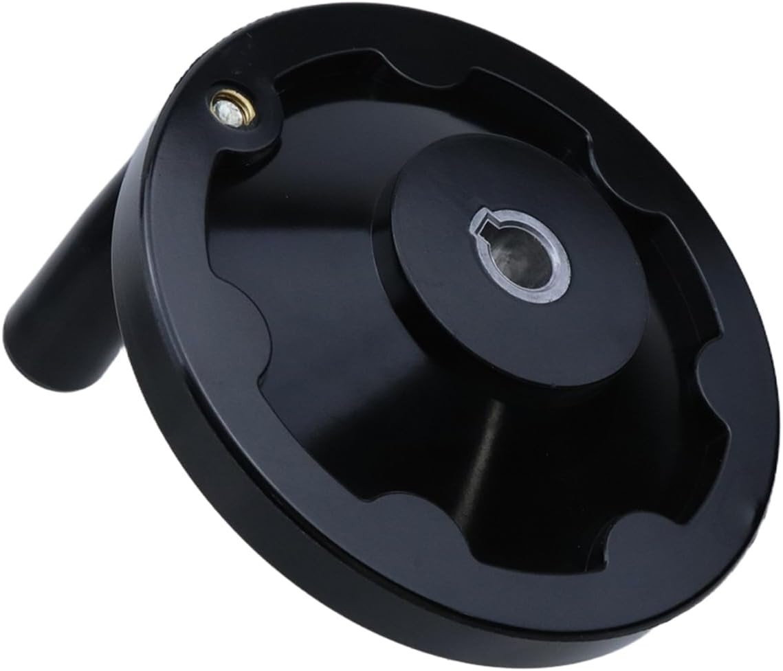 4.92″ / 125Mm Hand Wheel with Revolving Handle, 0.47″ / 12Mm Hole Diameter Back