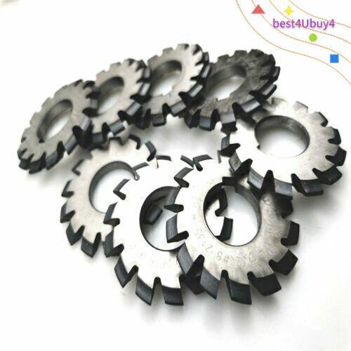 8PCs/set HSS 14.5° Involute Gear Cutter DP8 DP12 DP16 DP20 DP22 DP24 PA14-1/2
