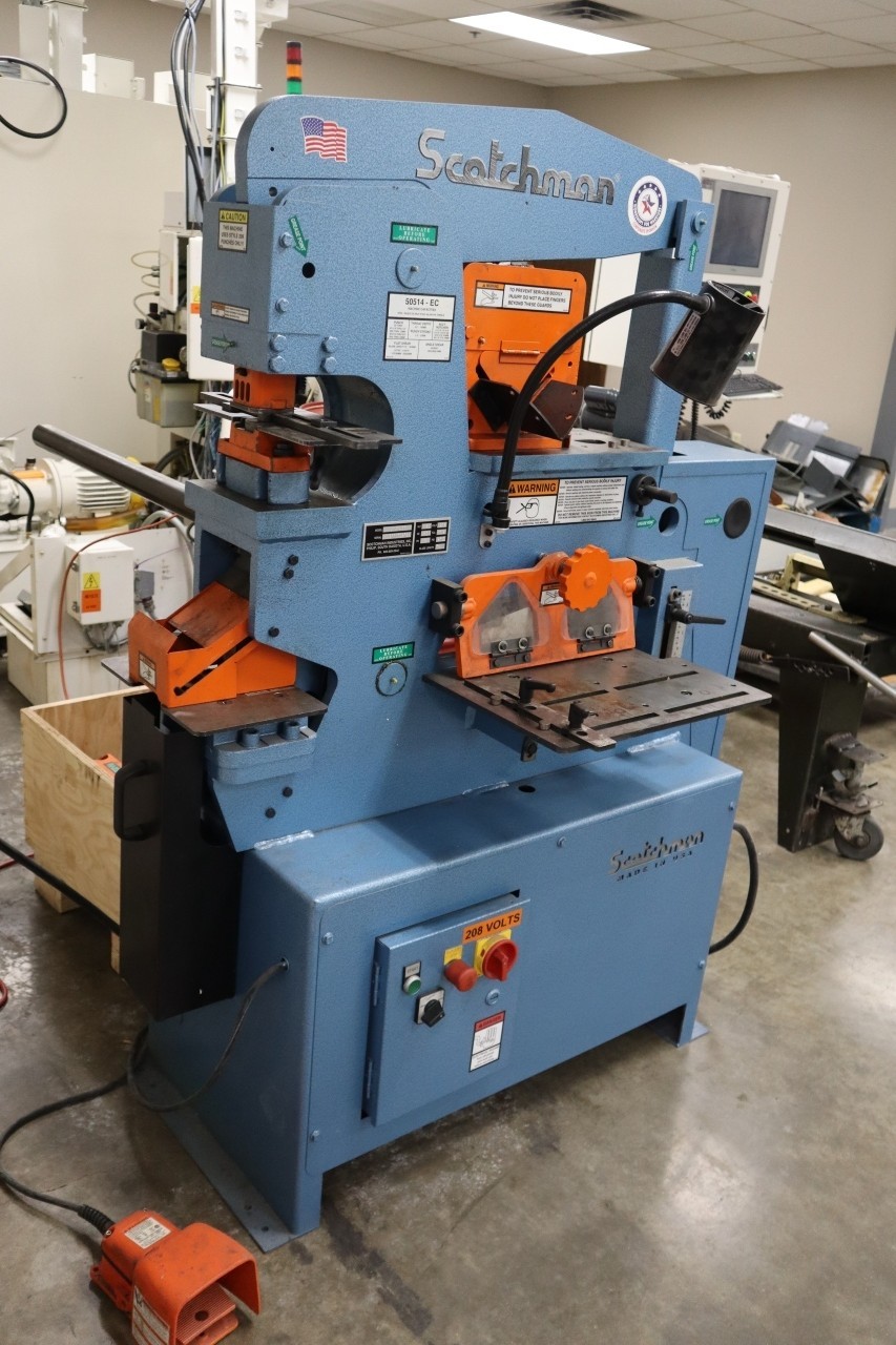 Scotchman 50514-EC 50 Ton Hydraulic Ironworker, Flat Shear, Angle Shear, Brake