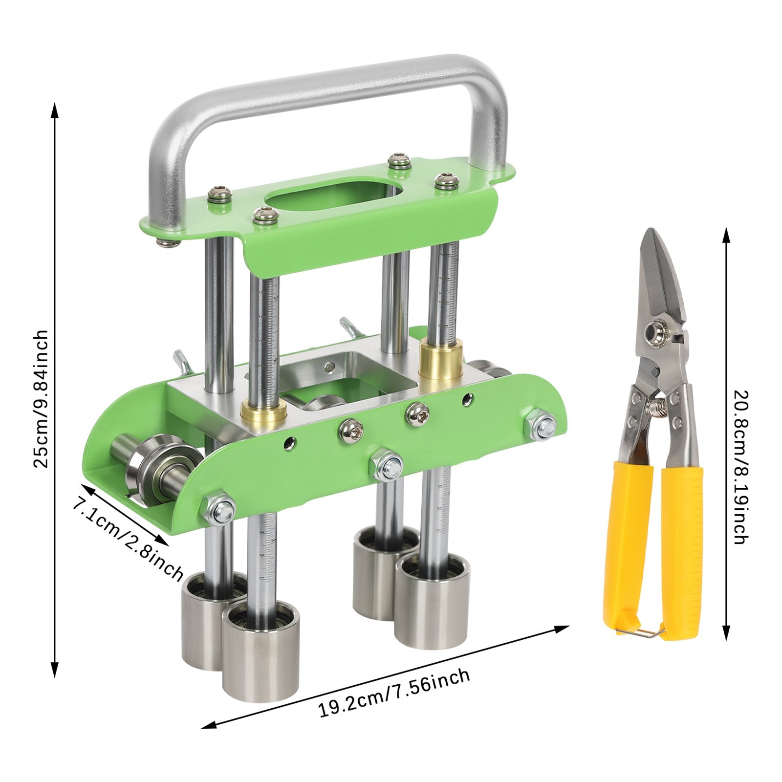 0-90° Metal Bending Tool Green Hand Sheet Metal Bender Bending Machine W/ Shears
