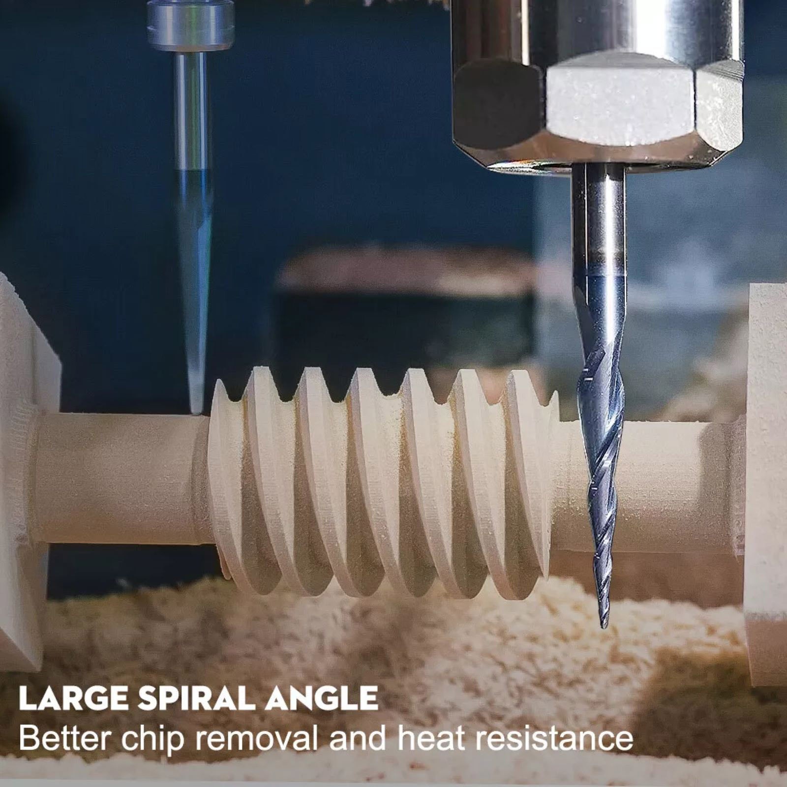 Tungsten steel CNC Router Bit Shank Tapered Spiral End Mill Ball Nose Radius