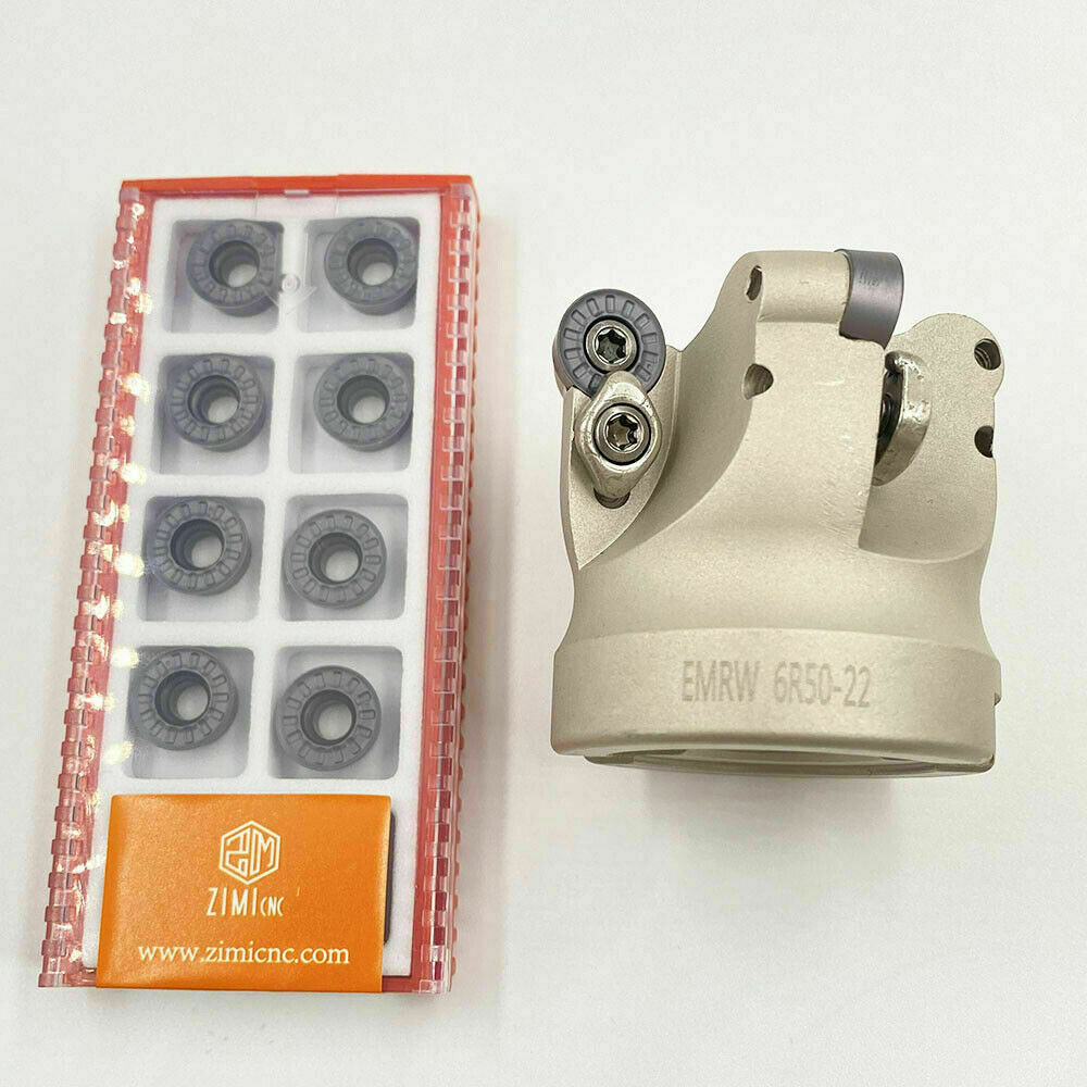 EMRW 6R50-22-4T Round Nose Indexable Face Milling Cutter+ RPMT1204MO CNC Inserts