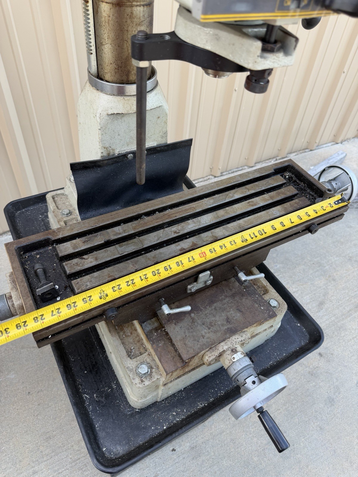 MSC Rong Fu Mill Drill Machine R8 Spindle Gear Head On Factory Base 1 HP 3 PH