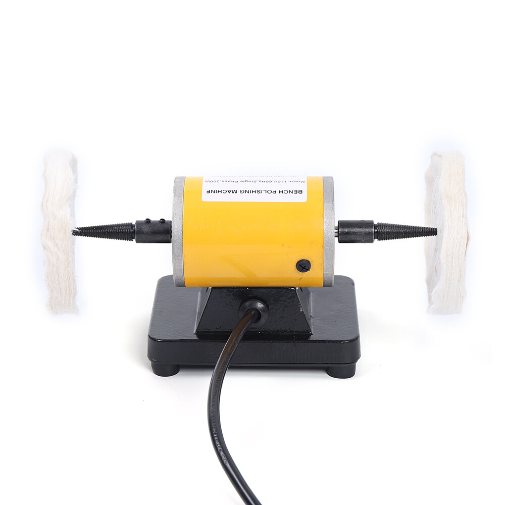Variable Speed Bench Lathe Polishing Machine Buffing Motor Jewelry Polisher 200W
