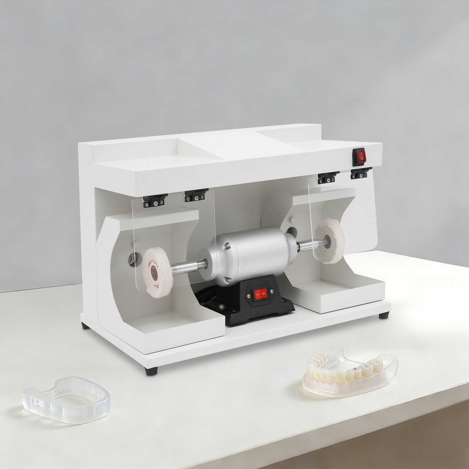 550W Electric Double Dust Shield Head Polishing Machine for Jewelry/Hardware/DIY