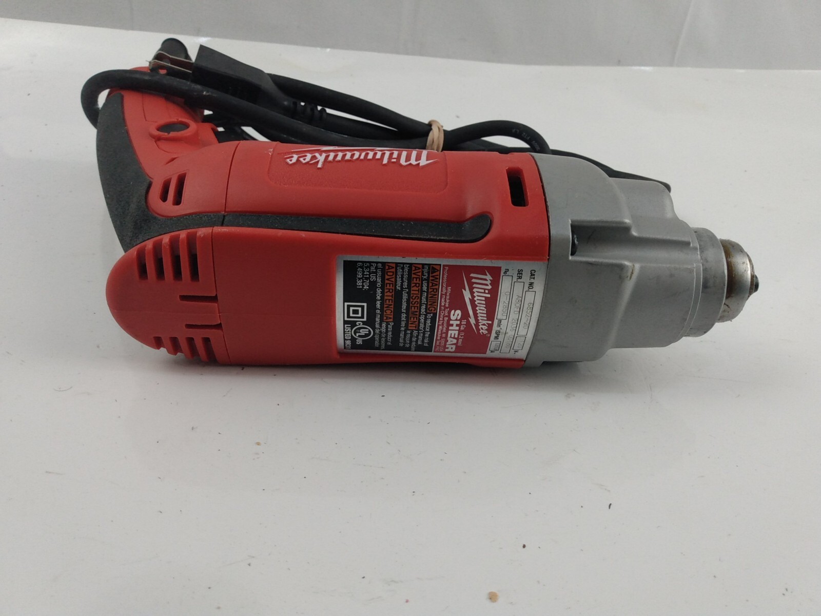 Milwaukee 6852-20 BROKEN Corded 18-Gauge Sheet Metal Shear 6.8 Amp Motor BROKEN