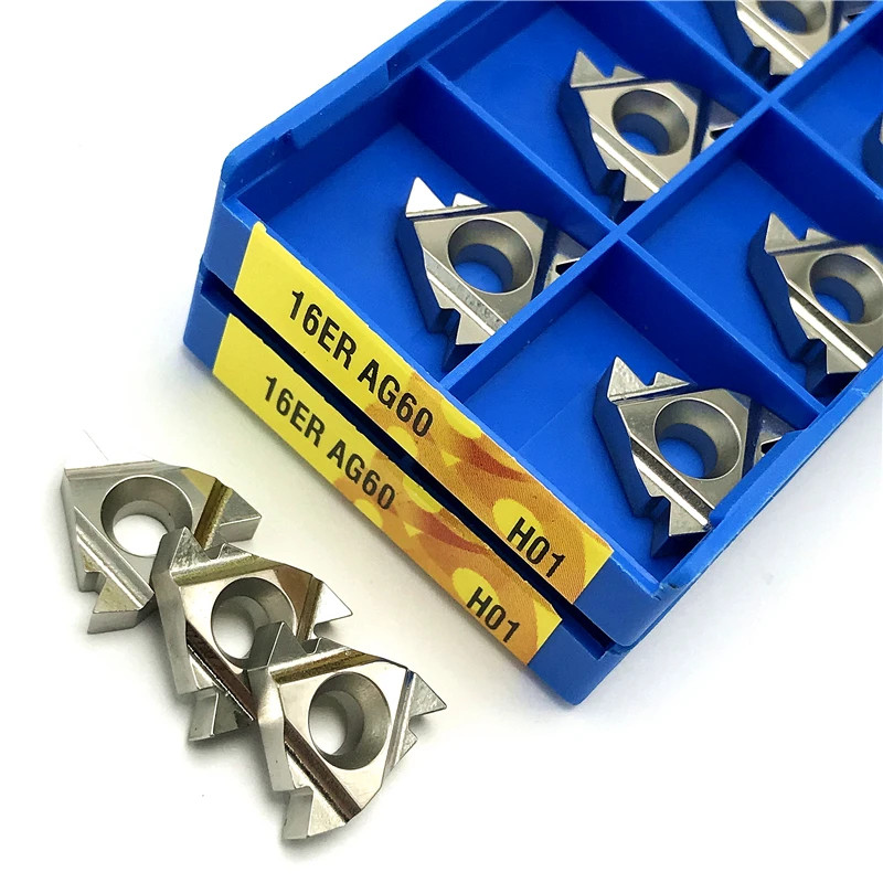Thread Turning Inserts 16ER 16IR AG60 H01 Aluminum CNC Lathe Tool Threading
