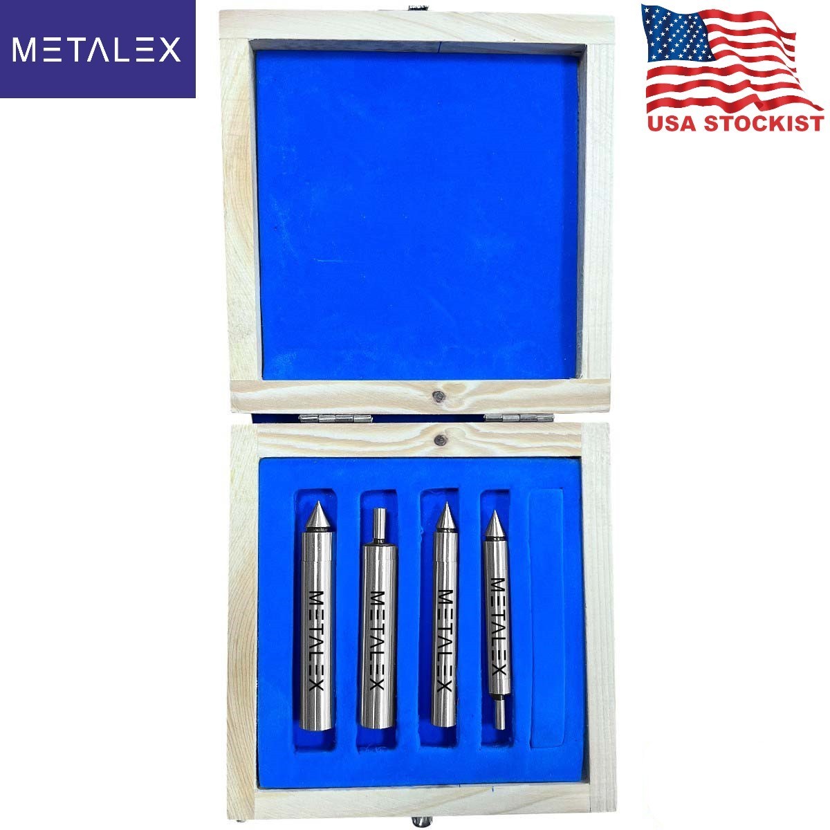 4 Pc Edge Center Finder Set Single Double End Wiggler Milling CNC Steel Tool Kit