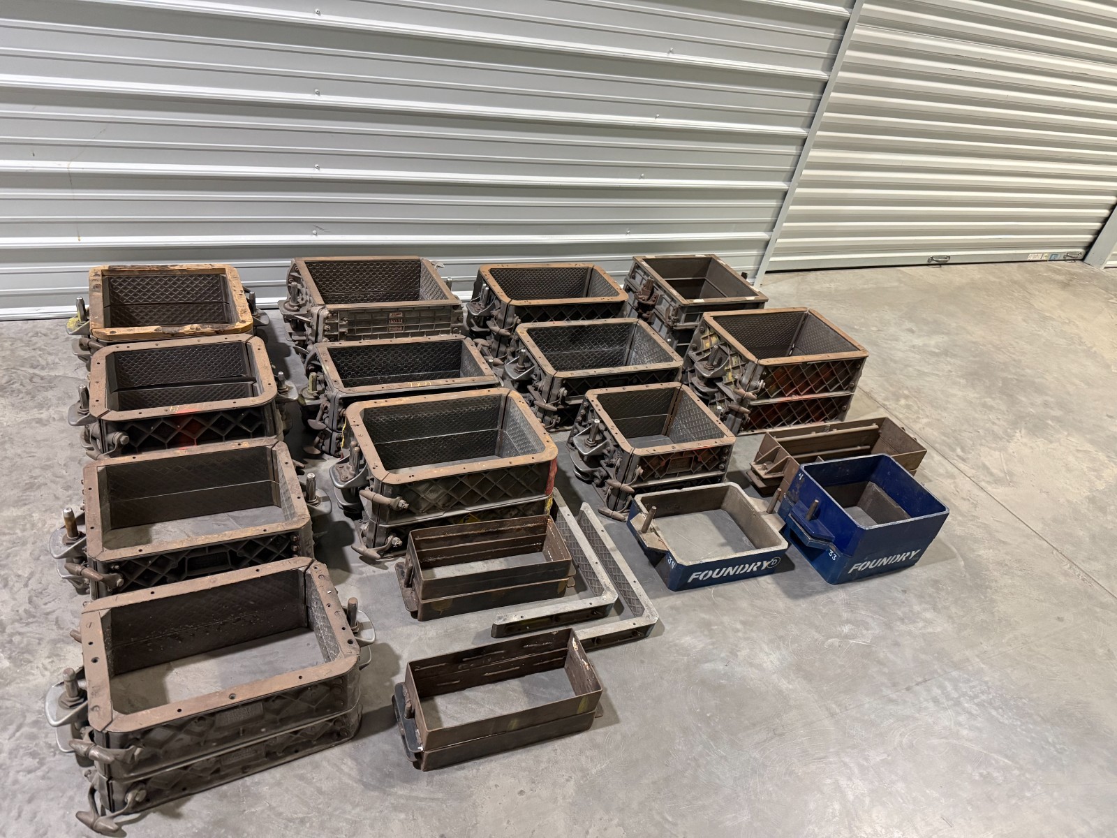 Large Lot of Molding Foundry Metal Sand Cast Casting Flask Hines Pop Off