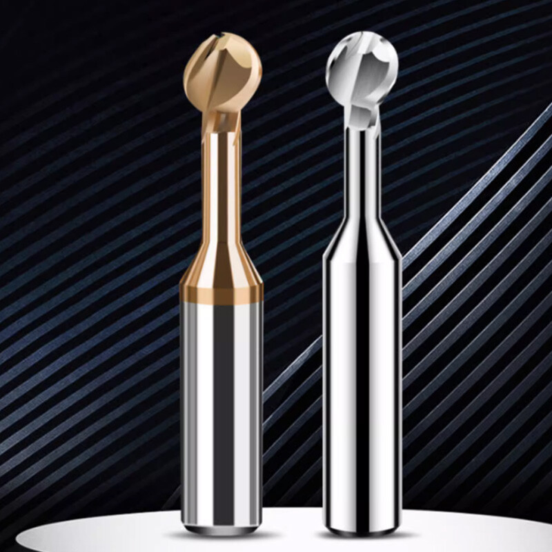 R0.5mm-R6mm Nano Coated Solid Carbide Ball Nose End Mill Lollipop Cutter CNC