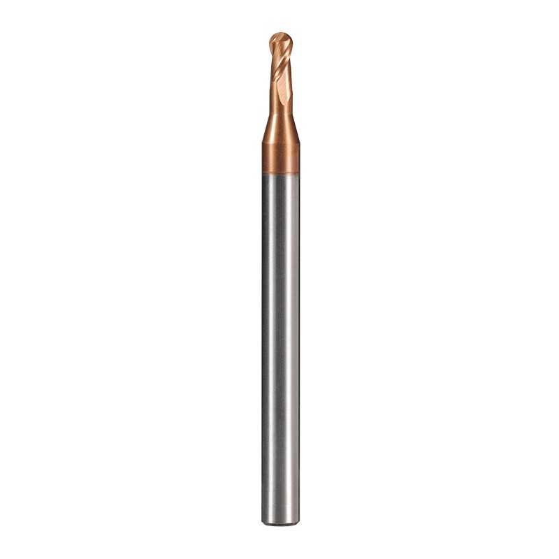 Solid Carbide 2 Flute Ballnose End Mill For Steel.Ball Nose Slot Drill HRC=55