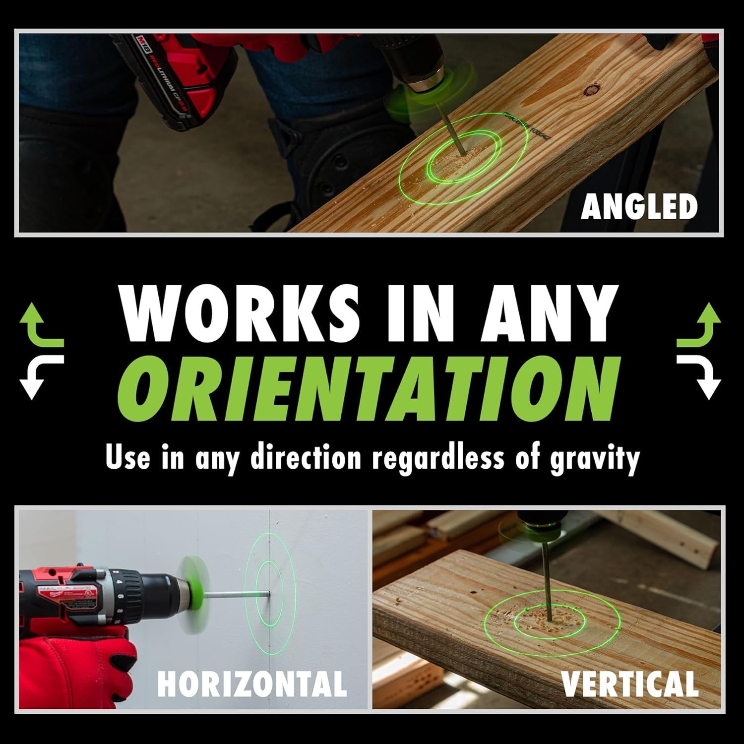 Core — Drill Straight Every Time | Magnetic Green Laser Drill Guide | Indoor,…