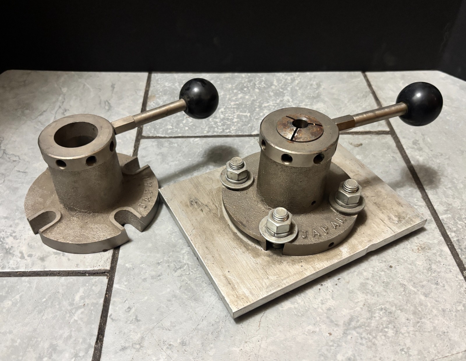 Pair of 5C Collet Closers (one missing collet holding nut) made in Japan