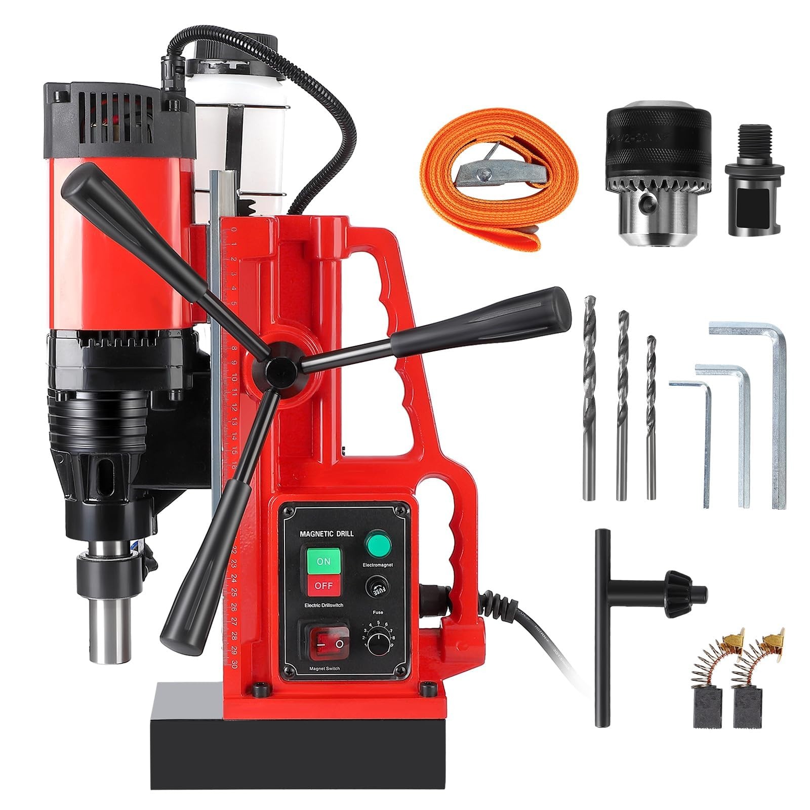 110V 1550W Drill Press, 2″ Drilling Capacity, 500 RPM, Variable Speed Magnetic