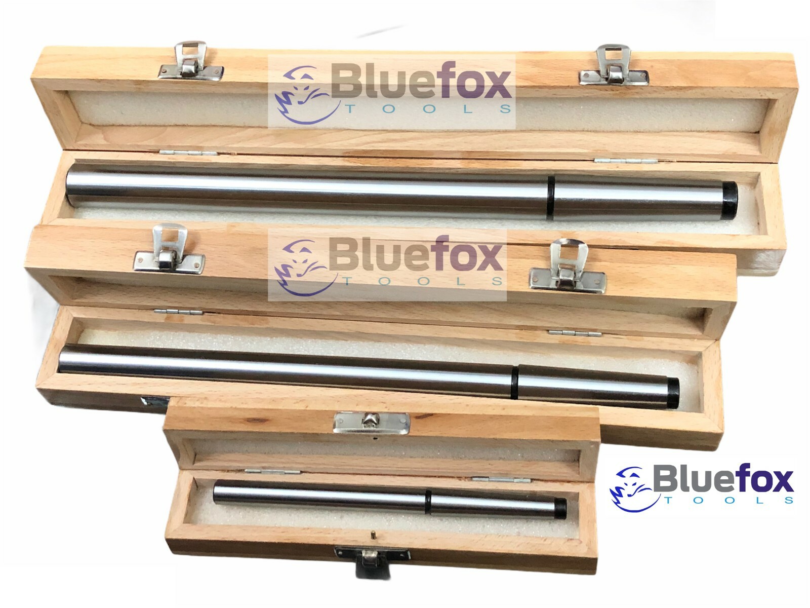 Lathe Alignment Test Bar Set of 3 Pcs Shank Size 1MT, 2MT, 3MT Wooden Box