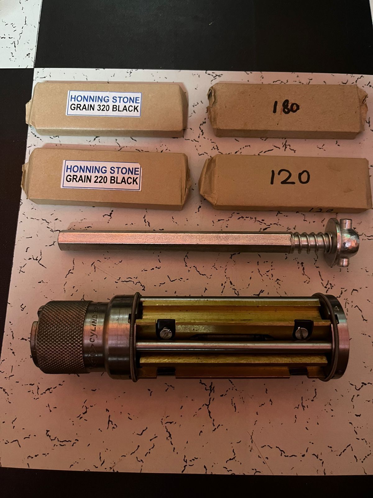 Cylinder Engine Hone Kit- 50MM TO 75MM Honing Machine+ 4Set honing stones Hq a1