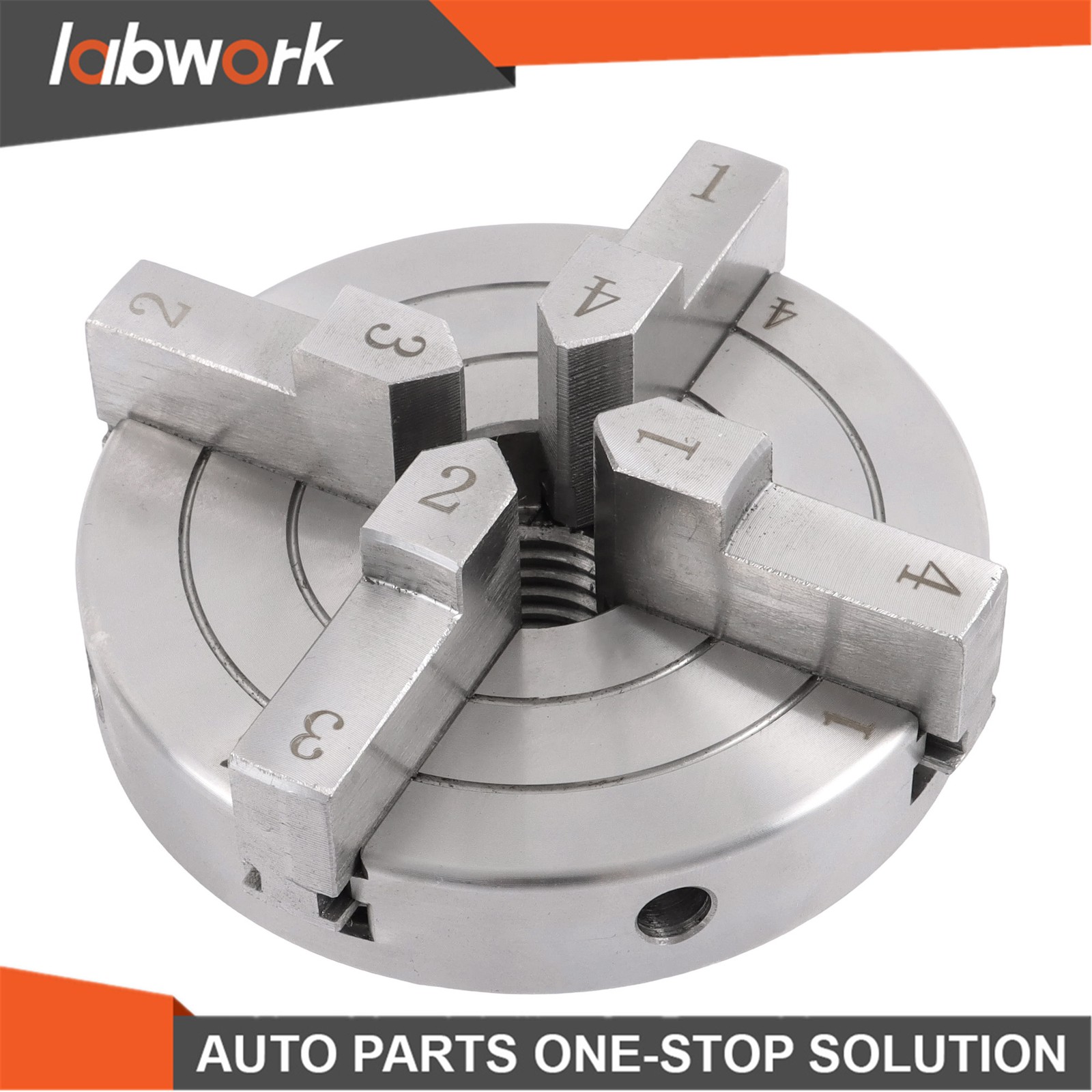 Labwork 4 Inch 4 Jaw Lathe Chuck Set 1×8 TPI Self Centering Chuck