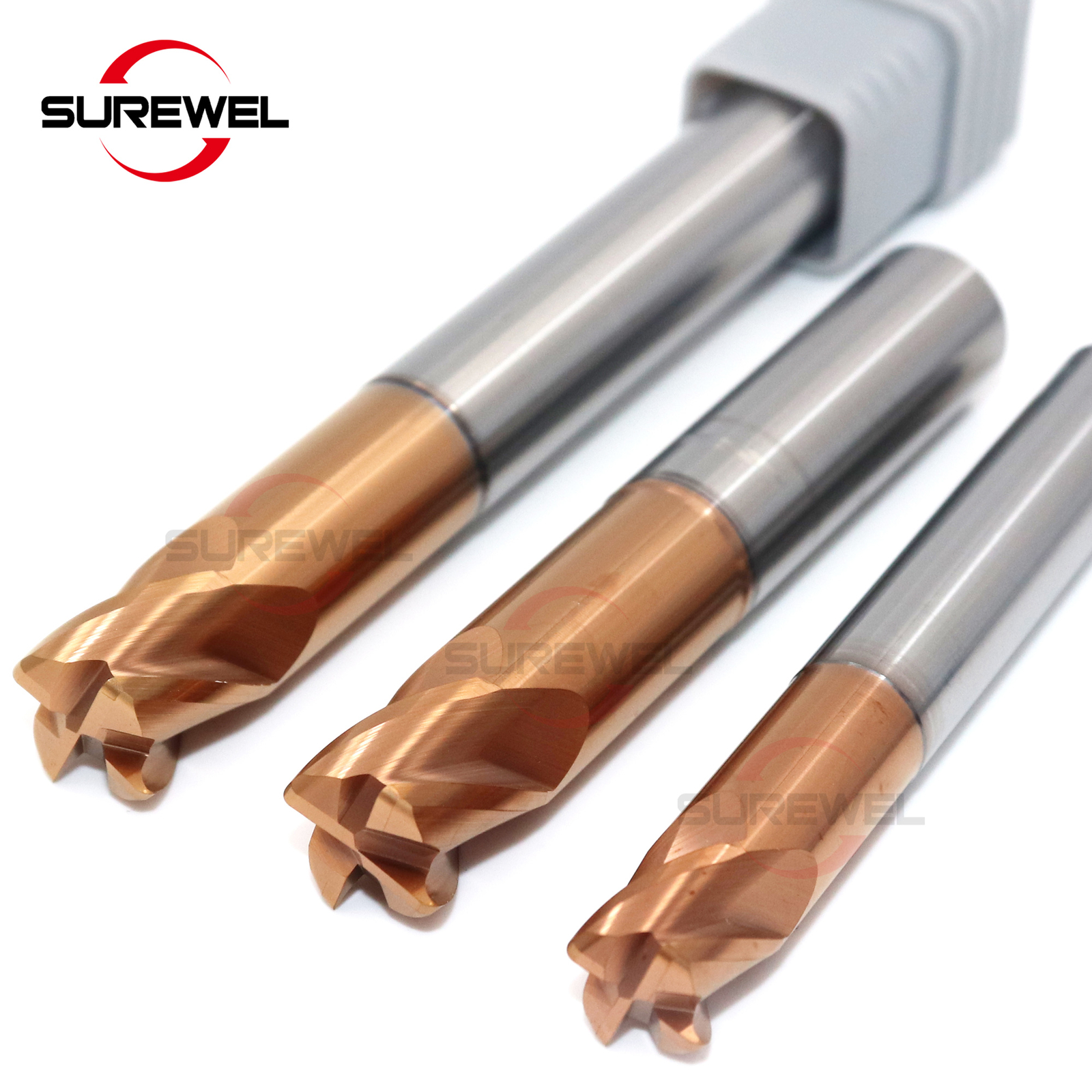 HRC68 4 Flute Carbide Bull Nose Corner Radius End mill R0.2 R0.5 Bullnose Cutter