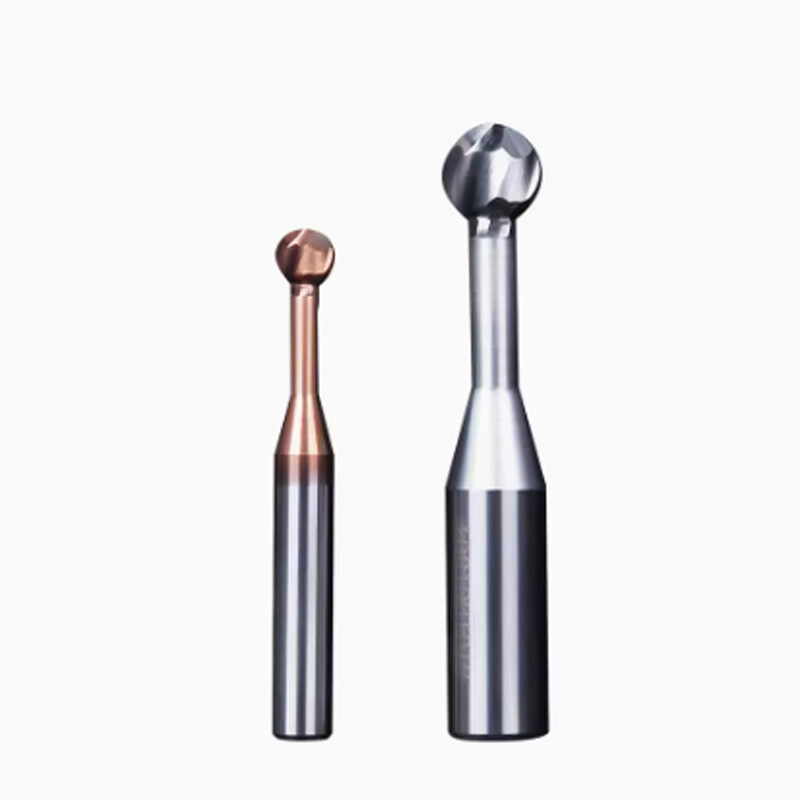 R0.5mm – R10mm TiN Coated Solid Carbide Ball Nose End Mill Lollipop Cutter CNC