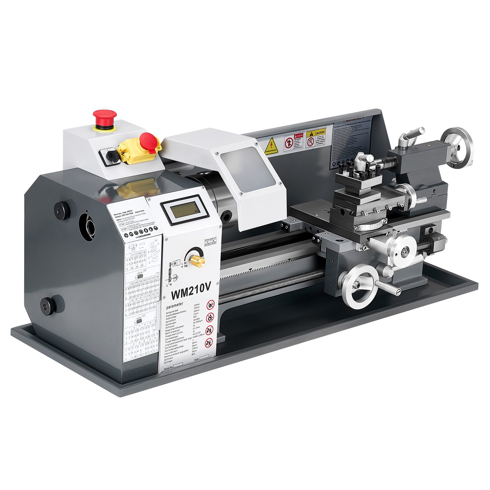Metal Lathe 8 x 16 in 550W Benchtop Lathe Machine 0-2500 RPM Variable Speed