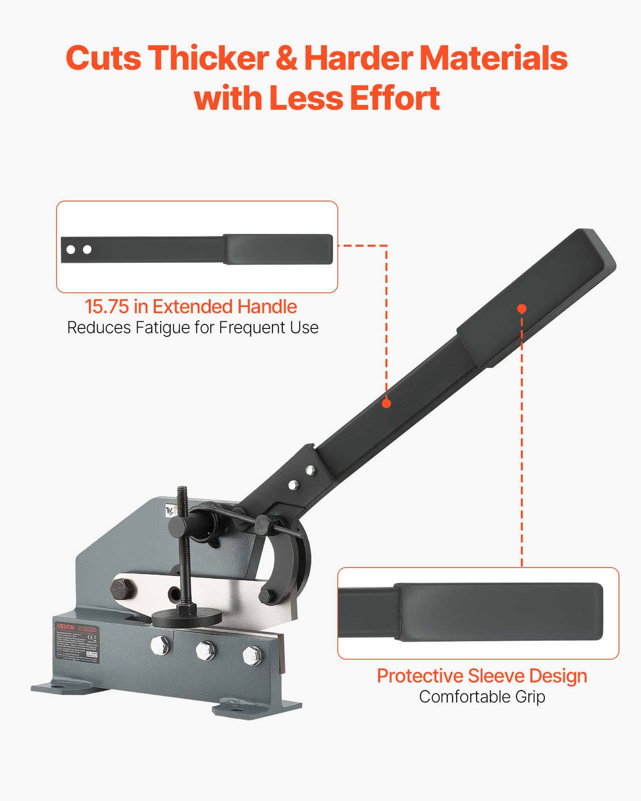 VEVOR 6 in Sheet Metal Shear Manual Hand Plate Benchtop Cutter Processing Q235