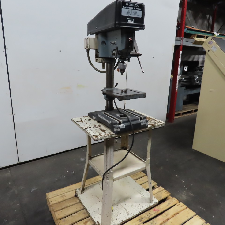 Delta 15-090 Model 15″ Drill Press 1/4HP 1Ph 115/230V 4-Speed 10.5″ x 10″ Table