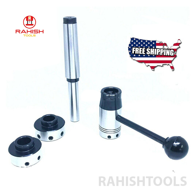 Lathe Tailstock Floating Type Die Holder Set 2MT Shank Inch Imperial Size MT2