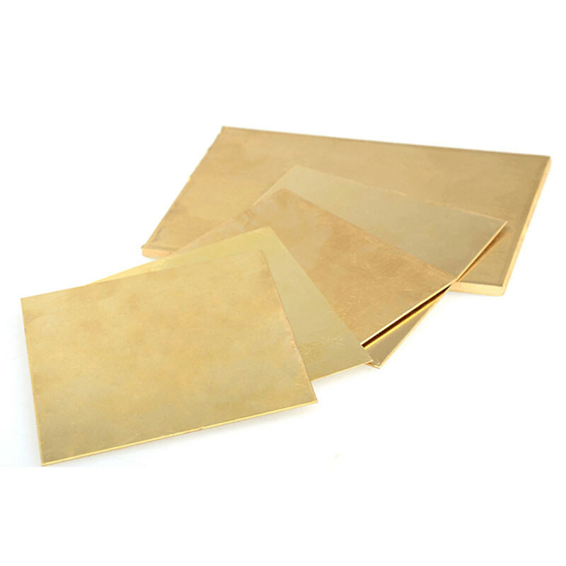100~300mm CuZn40 H62 Brass Metal Flat Plate Square Sheet Foil Thick 0.5mm – 6mm