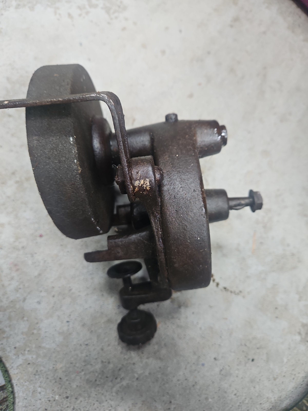 Vintage Hand Crank Bench Grinder Sharpener, Needs A Handle