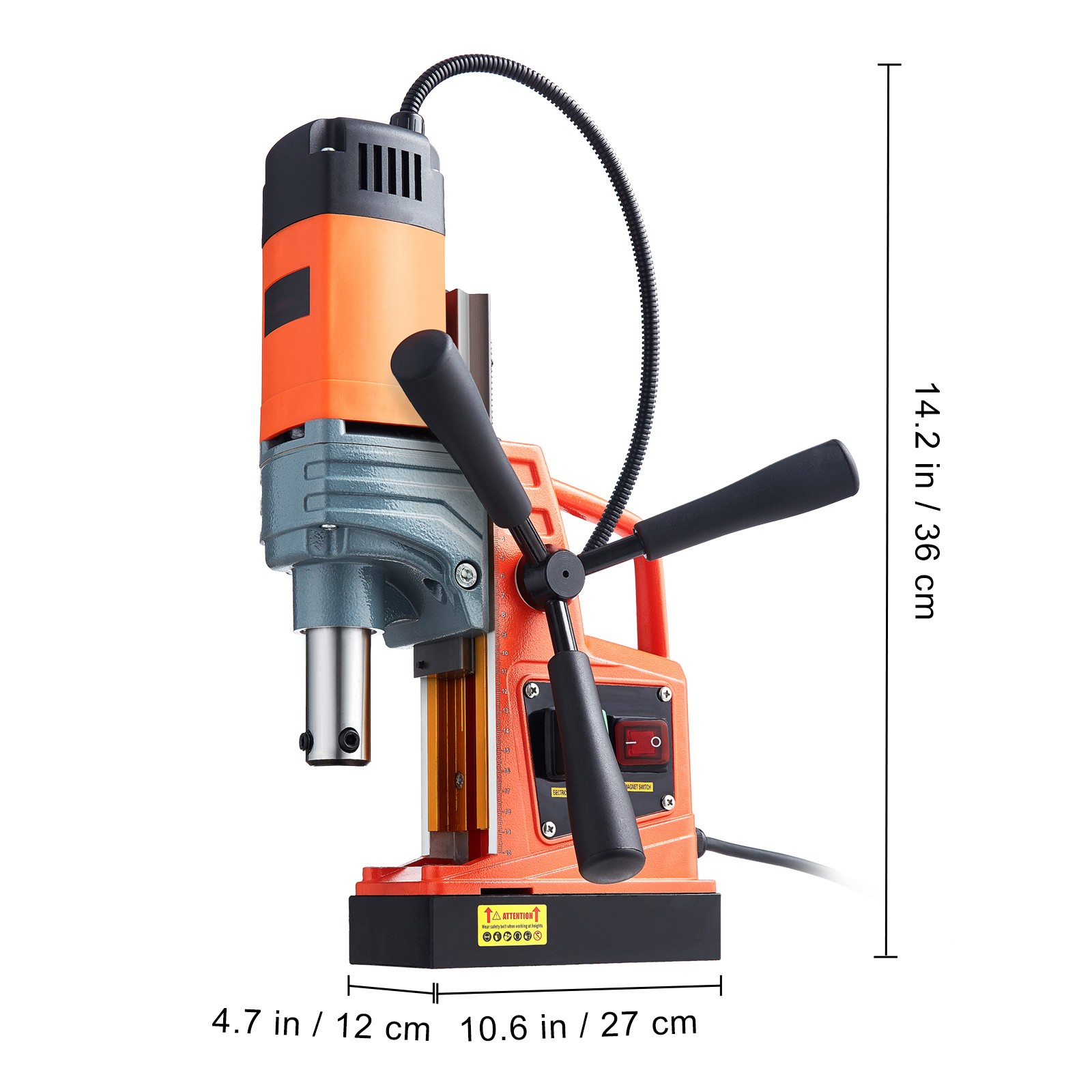 Uimoso Magnetic Drill 1300W 2922lbf/13000N Portable Mag Drill Press 810RPM