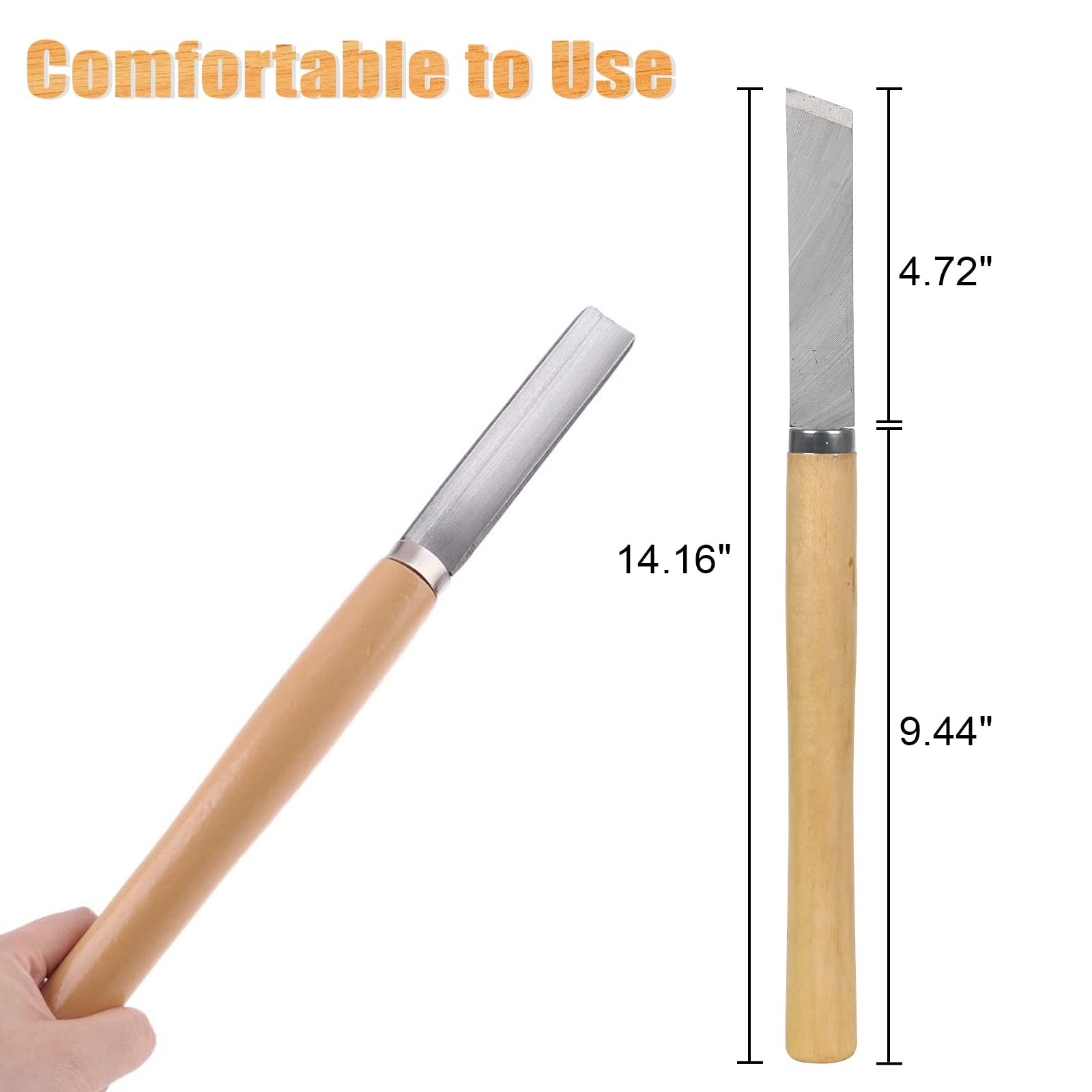 8Pcs Wood Lathe Tools Professional Wood Turning Tools for Lathe Chisel Set wi