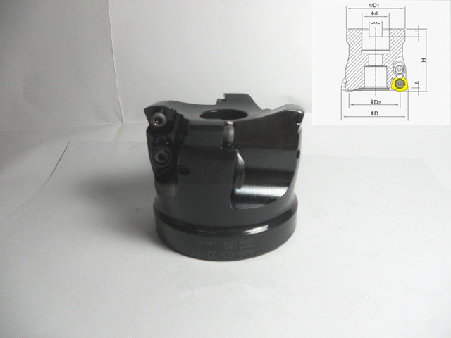 AJX Dia.100mm High Feed Roughing Milling Cutter for Mitsubishi JDMW140520 Insert
