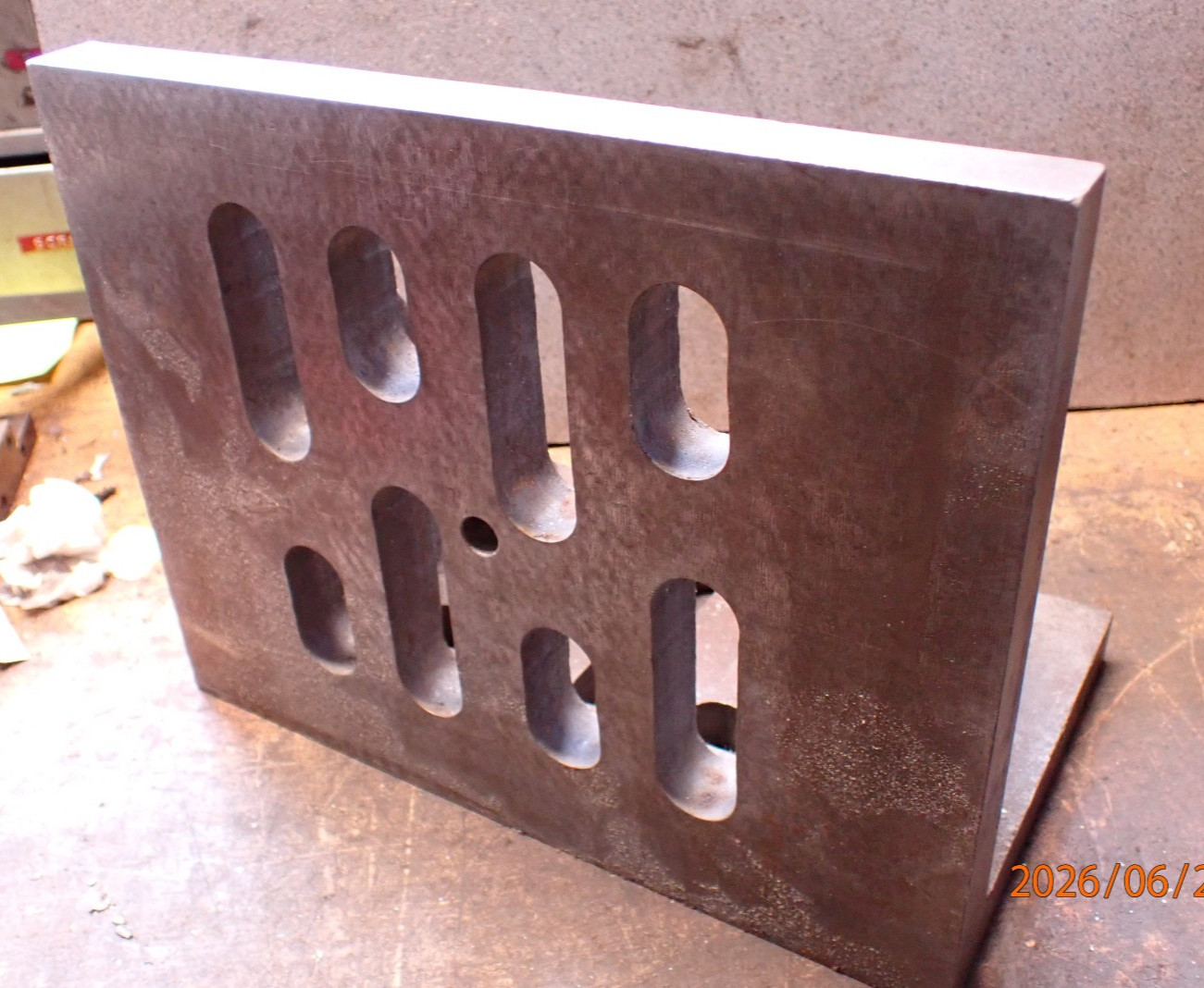 LOT RM76X: MACHINIST ANGLE PLATE WITH WEBBING JIG FIXTURE SETUP TOOLING