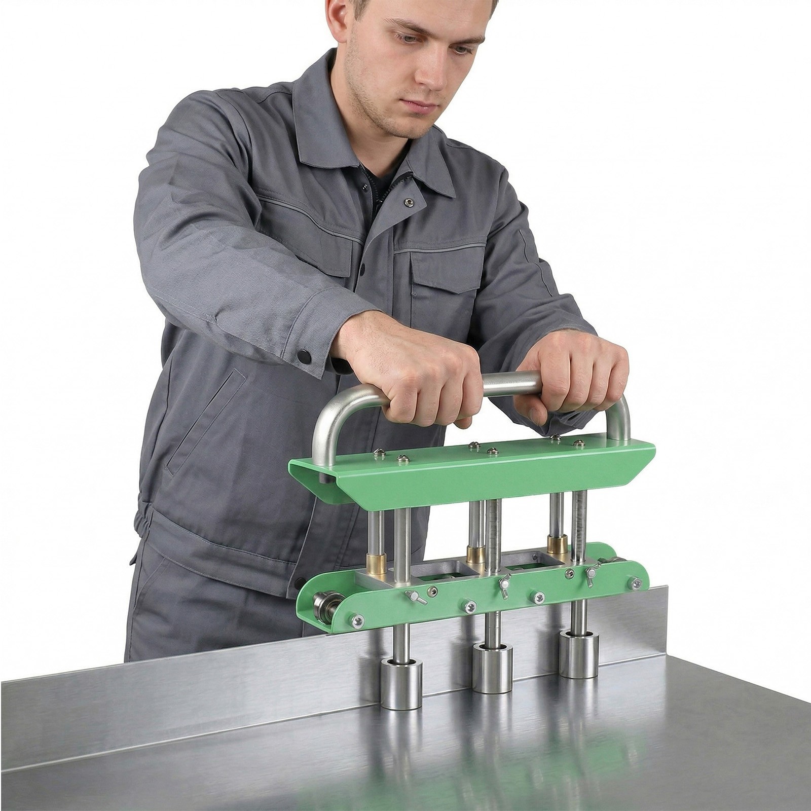 Sheet Metal Roller 3 Station Metal Bender, 0-90 Adjustable Bending, Portable