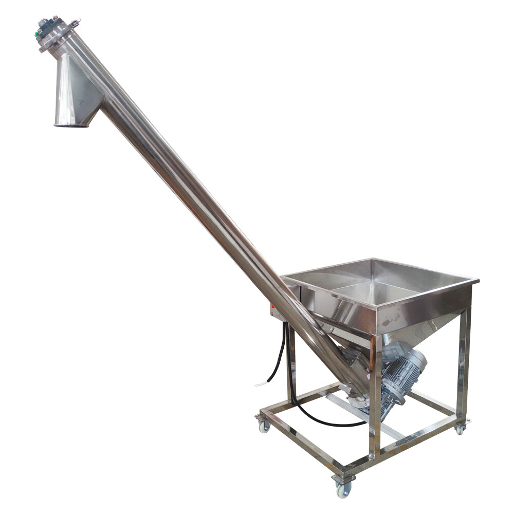 Electric Screw Conveyor Feeder Auger Hopper 1.7m Height 220V 1.1KW Single-phase