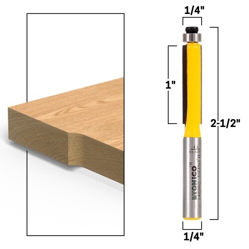 1″ X 1/4″ Flush Trim Router Bit – 1/4″ Shank – Yonico 14056q