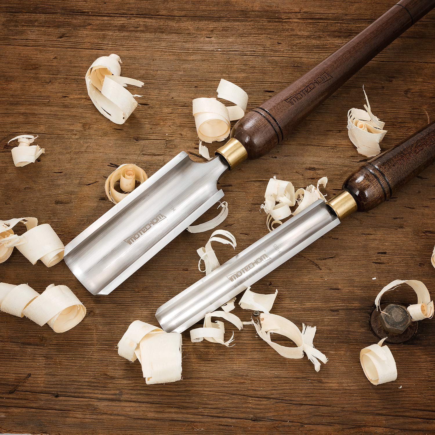 2pieces Hss Roughing Gouge Lathe Chisel Set Wood Turning Tools With Wooden Box 1