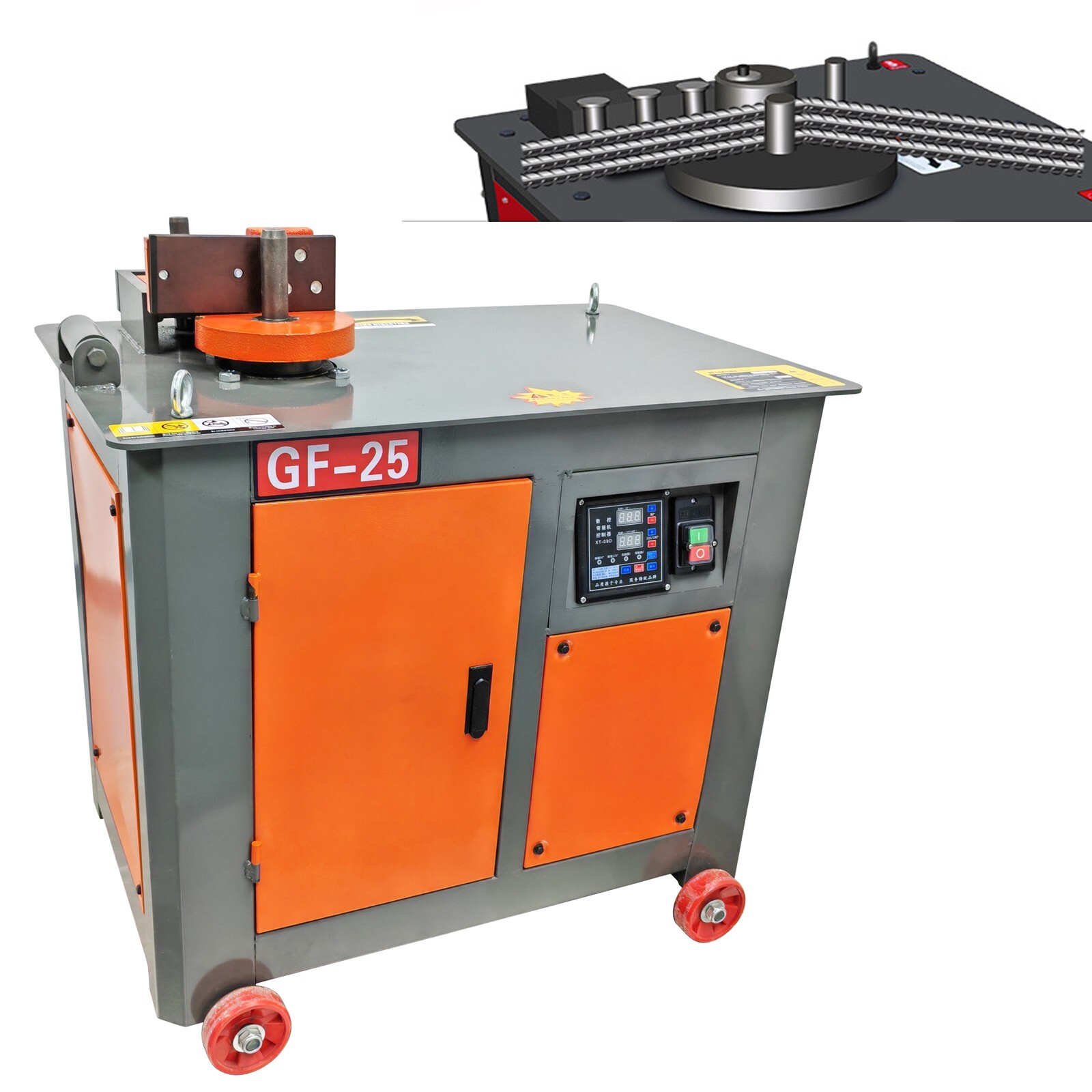 220V Auto CNC Reinforcement Hoop Bending Machine 18-22mm Steel Bar Rebar Bender