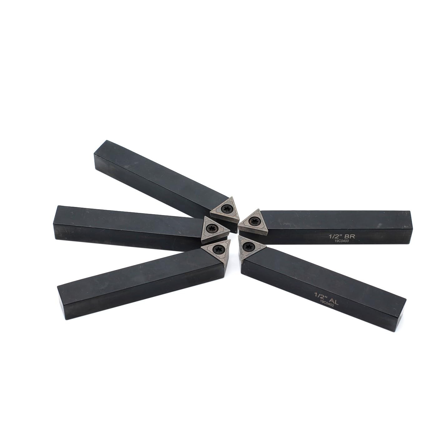 5 PCS 1/2 Inch Mini Lathe Indexable Carbide Turning Tool Holder Set TCMT