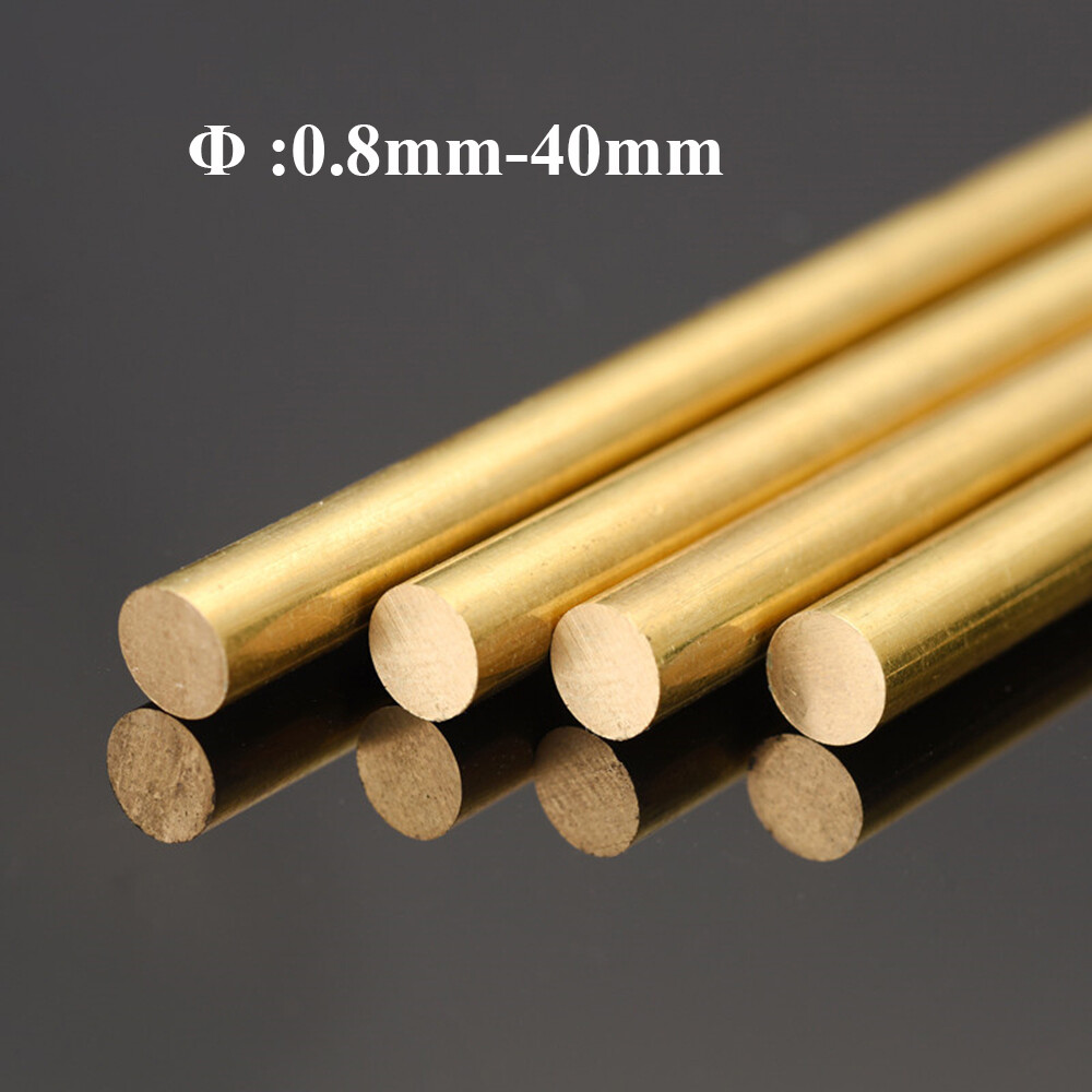H62 Brass Round Metal Rod Φ0.8/1/1.2/1.3/1.5/1.6/1.8/2/2.2/2.3/2.4/2.5/2.6-40mm