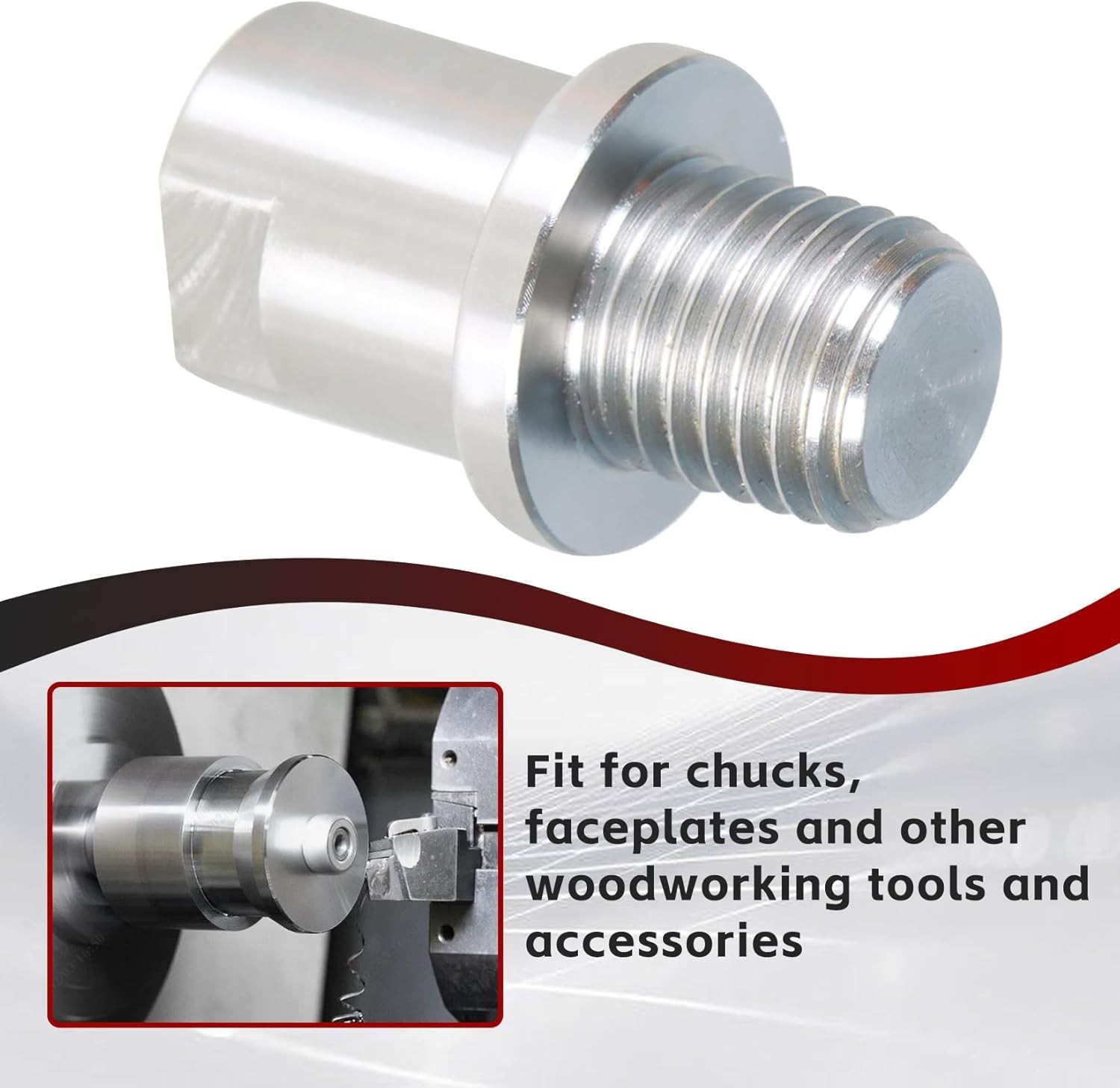 Lathe Headstock Spindle Adapter Converts 3/4 Inch x 10 TPI to 1 Inch x 8TPI f…